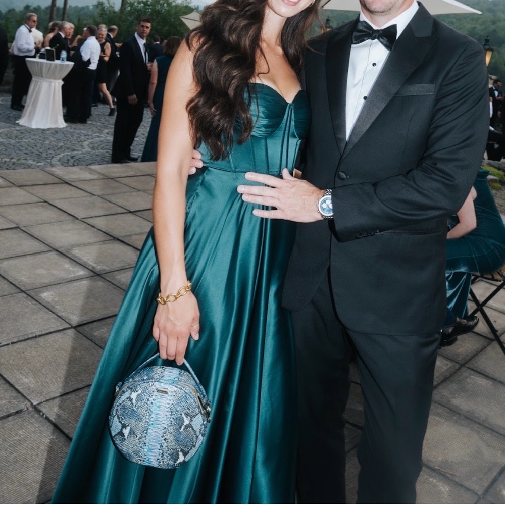 Elegant Teal Evening Gown